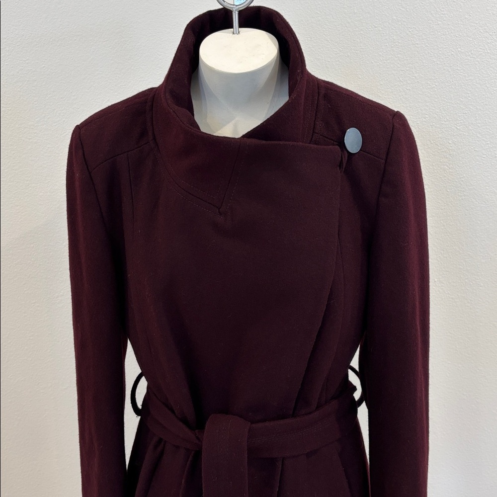 Kenneth Cole Deep Burgundy Long Sleeve Dress